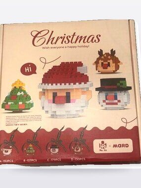 MARD Christmas Pixel Art Kit DIY Mosaic Building Blocks Set Santa Tree Snowman
